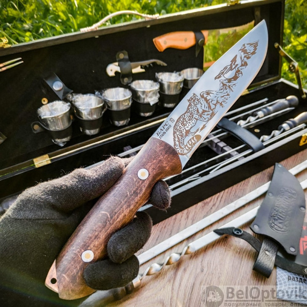 Набор для шашлыка и гриля в чемодане Царский №2 Кизляр России, 18 предметов